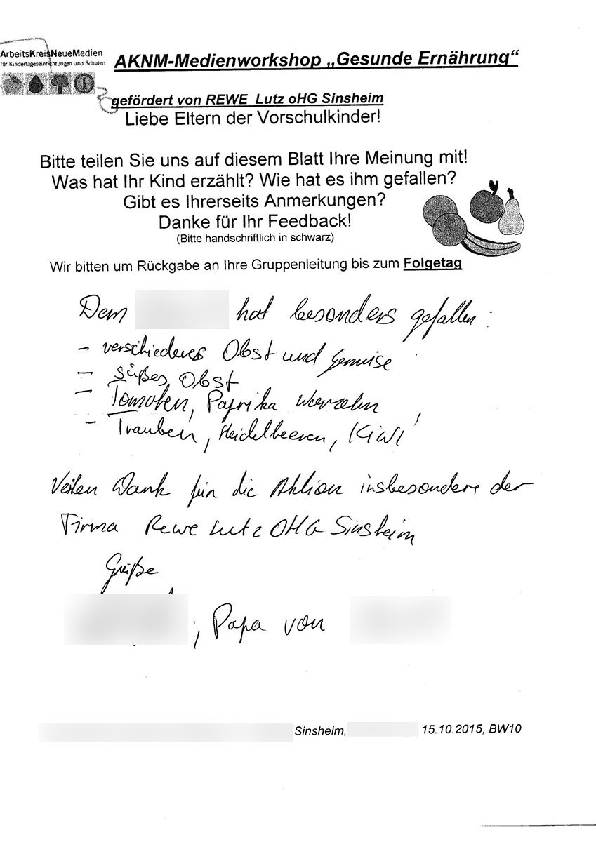 Eltern - Gesunde Ernährung - 15.10.15 - PKSW Lutz - Sinsheim