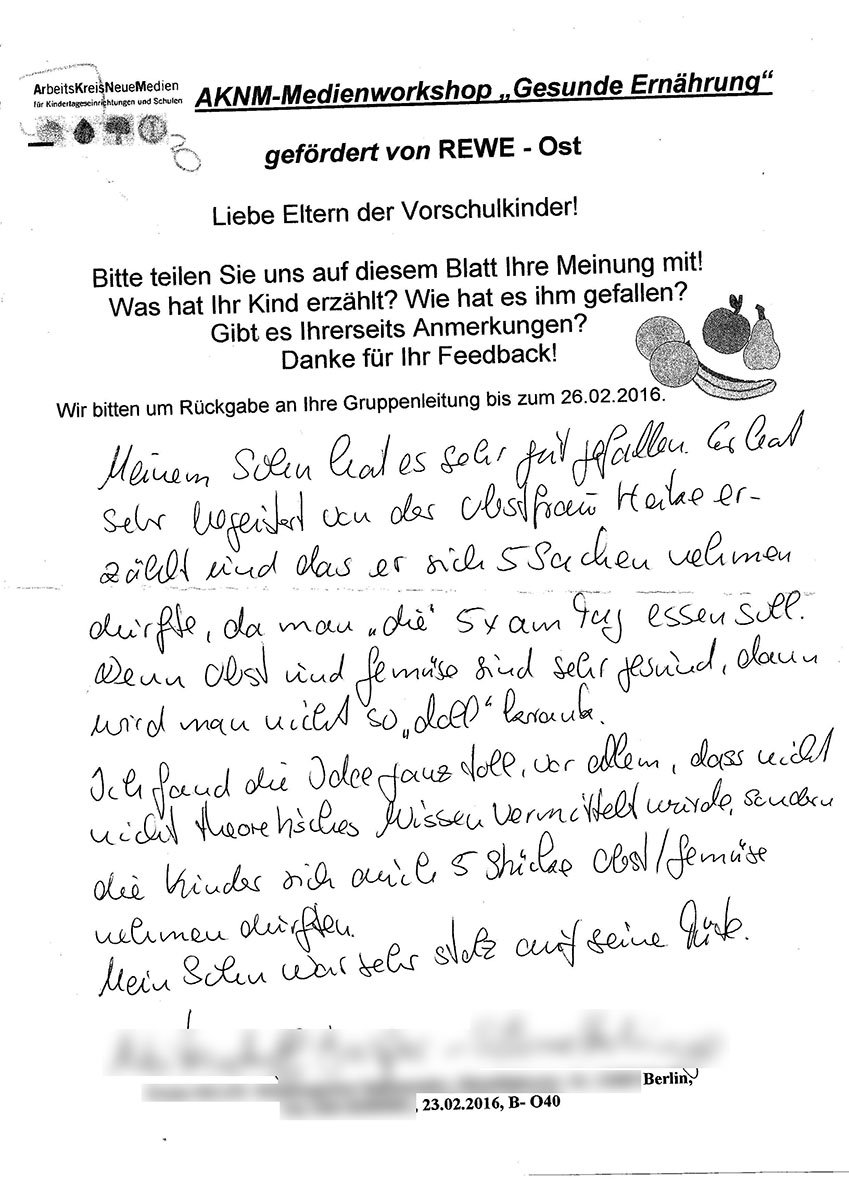 Eltern - Gesunde Ernährung - 23.02.16 - RO - Berlin