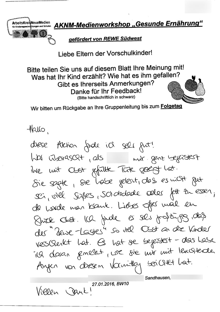 Eltern - Gesunde Ernährung - 27.01.16 - RSW - Speyer-Nord und Ost