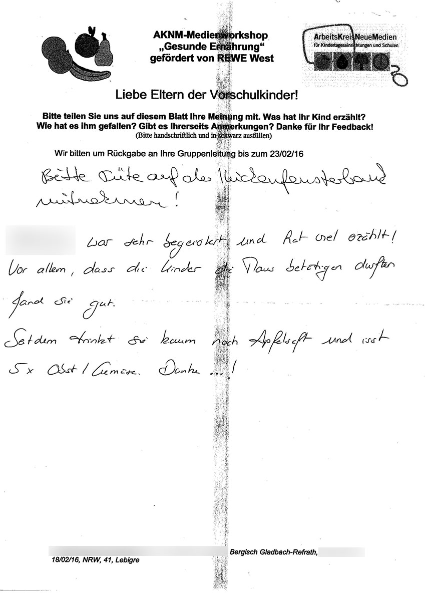 Eltern - Gesunde Ernährung - 18.02.16 - RW - Bergisch Gladbach-Refrath