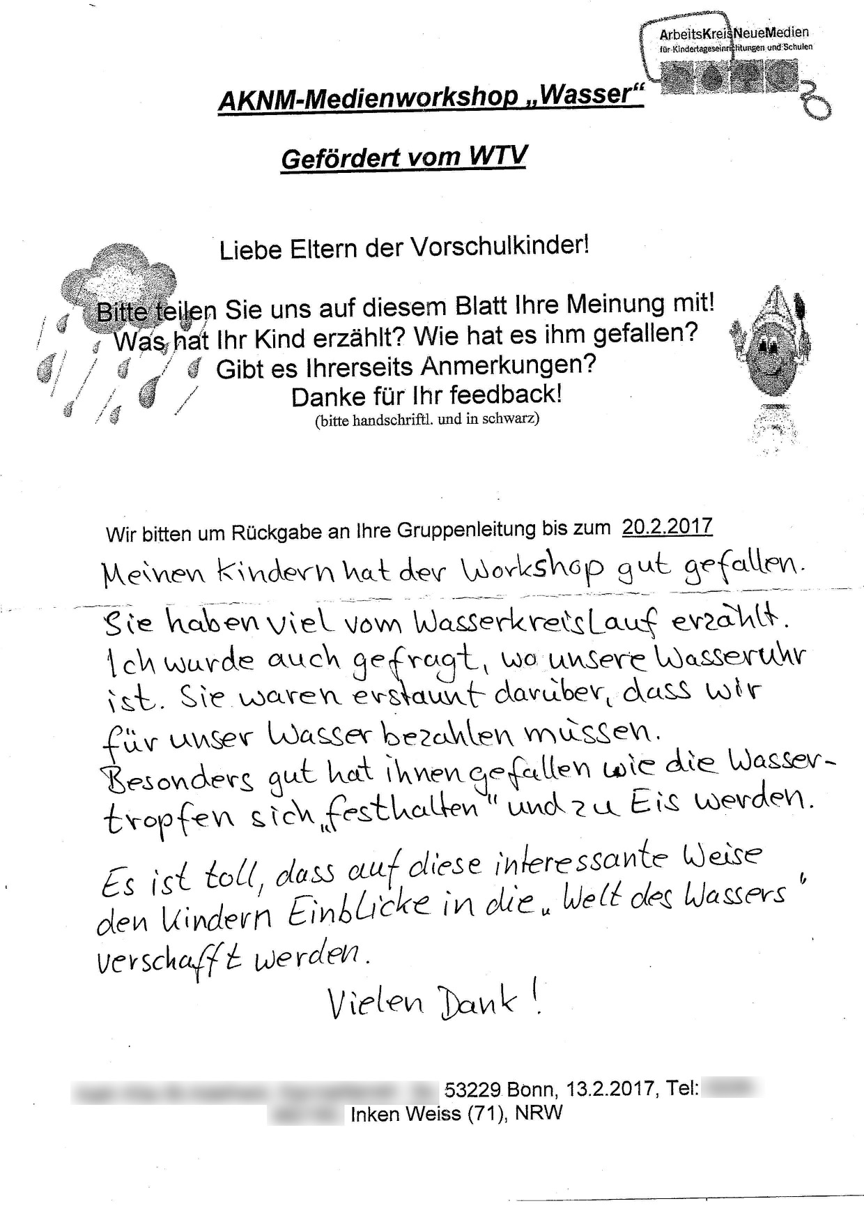 Wasser – AKNM – ArbeitsKreisNeueMedien