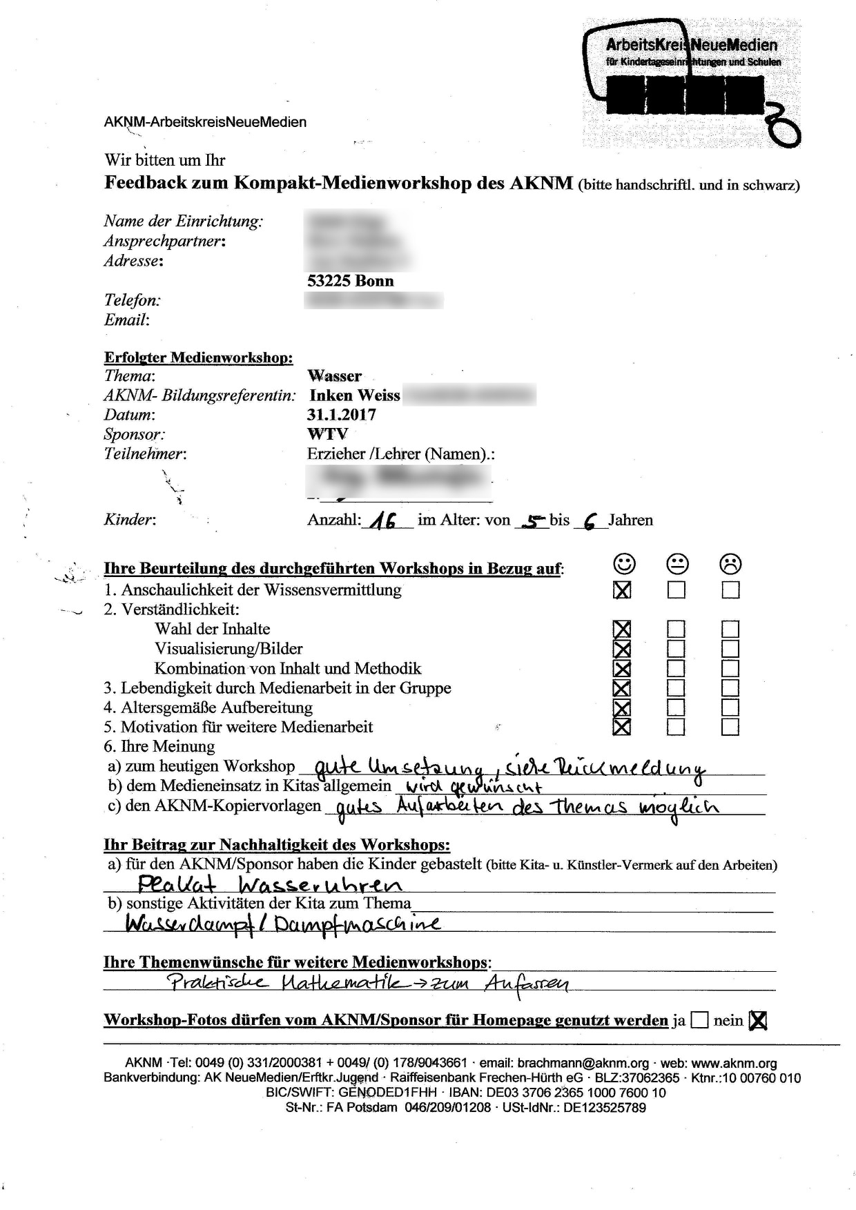 Wasser – AKNM – ArbeitsKreisNeueMedien