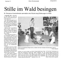 2010.04.28 - Kölner Wochenspiegel - Stille im Wald - WaWe - Köln-Longerich - RB Frechen-Hürth