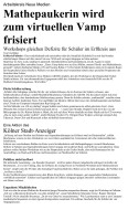 2001.06.15 - Kölner Stadt-Anzeiger - Mathepaukerin wird zum virtuellen Vamp frisiert - Jugendarbeit - Pulheim - DuMont-Unterstützungsarbeit