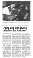 2001.12.15 - Kölnische Rundschau - Feste sind eine Brücke zwischen den Kulturen - Jugendarbeit - Elsdorf
