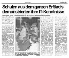 2001.12.15 - Sonntags-Post - Schulen aus dem ganzen Erftkreis demonstrieren ihre IT-Kenntnisse - Messe - Hürth - Schule