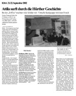 2002.09.21-22 - Kölner Stadt-Anzeiger - Attila surft durch die Hürther Geschichte - Messe - Hürth