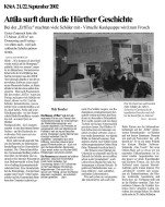 2002.09.21-22 - Kölner Stadt-Anzeiger - Attila surft durch die Hürther Geschichte - Messe - Hürth