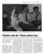 2003.03.27 - Kölner Stadt-Anzeiger Nr. 73 - Kinder mit der Maus unterwegs - Straßenverkehr - Brühl - Kölner Stadt-Anzeiger