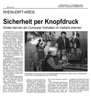 2004.11.04 - Kölnische Rundschau Nr. 258 - Sicherheit per Knopfdruck - Straßenverkehr - Erftstadt - VR-Bank Rhein-Erft