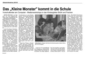 2005.07.20 - Kölnische Rundschau - Das kleine Monster kommt in die Schule - Einschulung, Straßenverkehr - Brühl - RB Frechen-Hürth