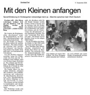2005.12.17 - Sonntags-Post - Mit den Kleinen anfangen - Erstes Lesen und Schreiben - Frechen - RB Frechen-Hürth, Kita FörderVerein