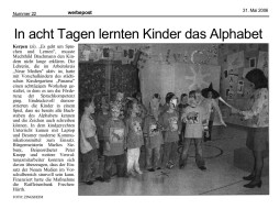 2006.05.31 - Werbepost Nr. 22 - In 8 Tagen lernten Kinder das Alphabet - ELUS - Kerpen - RB Frechen-Hürth