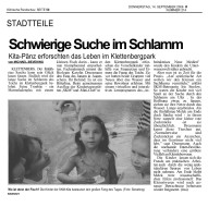 2006.09.14 - Kölnische Rundschau Nr. 214 - Schwierige Suche im Schlamm - Wasser - Köln-Klettenberg - REWE Vierlinden
