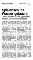 2007.07.14 - Rhein-Erft Rundschau - Spielerisch ins Wasser getaucht - WW - Frechen - RB Frechen-Hürth eG