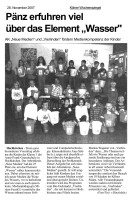 2007.11.28 - Kölner Wochenspiegel - Pänz erfuhren viel über das Element Wasser - Wasser - Hochkirchen - REWE Vierlinden