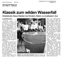 2007.11.29 - Kölnische Rundschau Nr. 277 - Klassik zum wilden Wasserfall - Wasser - Köln-Rondorf - REWE Vierlinden