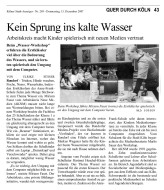 2007.12.13 - Kölner Stadt-Anzeiger - Kein Sprung ins kalte Wasser - Wasser - Köln-Rondorf - REWE Vierlinden