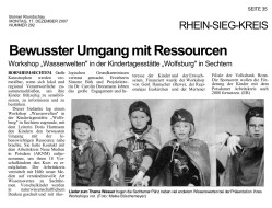 2007.12.17 - Bonner Rundschau Nr. 292 - Bewusster Umgang mit Ressourcen - WW - Bornheim-Sechtem - VoBa Bonn