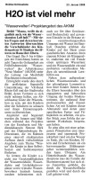 2008.01.23 - Brühler Schlossbote - H2O ist viel mehr - WW - Brühl - VR-Bank Rhein-Erft