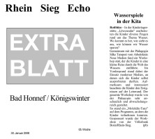 2008.01.30 - Rhein-Sieg Echo KW05 - Wasserspiele in der Kita - Wasser - Bad Honnef-Rottbitze - VoBa Bonn Rhein-Sieg