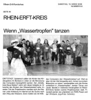 2008.03.15 - Rhein-Erft Rundschau Nr. 64 - Wenn Wassertropfen tanzen - Wasser - Erftstadt - VR-Bank Rhein-Erft, RWE