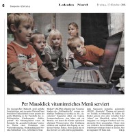 2008.10.17 - Siegener Zeitung - Per Mausklick vitaminreiches Menü seviert - GesErn - Siegen - RW