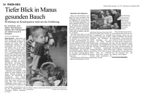 2008.10.29 - Kölner Stadt-Anzeiger - Tiefer Blick in Manus gesunden Bauch - GesErn - Seelscheid - PKW Kolmitz