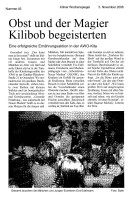 2008.11.05 - Kölner Wochenspiegel - Obst und der Magier - GesErn - Köln-Ossendorf - RW