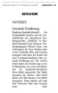 2009.01.22 - Kölner Stadt-Anzeiger - Gesunde Ernährung - GesErn - Bergheim - RW