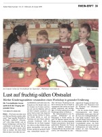 2009.01.28 - Kölner Stadt-Anzeiger - Lust auf fruchtig süßen Obstsalat - GesErn - Hürth - RW