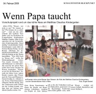 2009.02.04 - Schaufenster Blickpunkt - Wenn Papa taucht - Wasser - Alfter - RGE