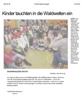 2009.02.13 - Kölner Stadt-Anzeiger - Kinder tauchten in die Waldwelten ein - WaWe - Hürth - RB Frechen-Hürth