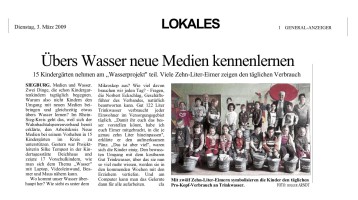2009.03.03 - General-Anzeiger - Übers Wasser neue Medien kennenlernen - Wasser - Siegburg - WTV