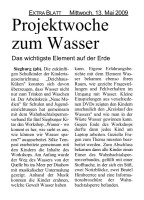 2009.05.13 - Extra-Blatt - Projektwoche Zum Wasser - Wasser - Siegburg - WTV