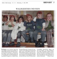 2009.05.14 - Kölner Stadt-Anzeiger - Waldgeister und Feen - WaWe - Kerpen - RB Frechen-Hürth