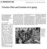 2009.05.27 - Kölner Stadt-Anzeiger - Frisches Obst Und Gemüse Im Laptop - GesErn - Bergisch Gladbach - PKW Wintgens