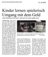 2009.07.15 - Schaufenster Bonn - Kinder lernen spielerisch Umgang mit Geld - ZaGuG - Bonn - VoBa Bonn Rhein-Sieg