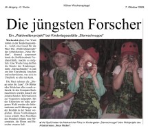 2009.10.07 - Kölner Wochenspiegel - Die jüngsten Forscher - WaWe - Köln-Merkenich - RB Frechen-Hürth