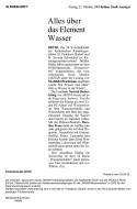 2009.10.23 - Kölner Stadt-Anzeiger - Alles Über Das Element Wasser - WW - Brühl - VR-Bank Rhein-Erft, Stadtwerke Brühl, KitaFV