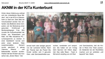 2009.11.27 - Mitteilungsblatt Nörvenich - AKNM in der Kita Kunterbunt - GesErn - Nörvenich - RW