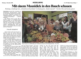 2009.12.01 - Rhein-Neckar Zeitung - Mit einem Mausklick in den Bauch schauen - GesErn - Schriesheim - RSW