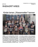 2010.02.25 - Kölnische Rundschau - Kinder lernen Wasserwelten kennen - WW - Hürth - Stadtwerke Hürth