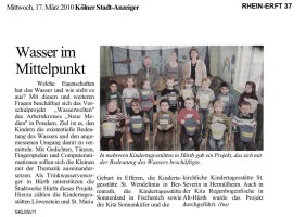 2010.03.17 - Kölner Stadt-Anzeiger - Wasser im Mittelpunkt - WW - Hürth - Stadtwerke Hürth