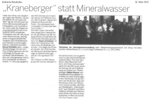 2010.03.26 - Kölnische Rundschau - Kranenberger statt Mineralwasser - Wasser - Euskirchen - WES