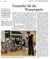 2010.06.17 - Kölner Stadt-Anzeiger - Feuereifer für die Wasserspiele - WW - Köln - VR-Bank Rhein-Erft