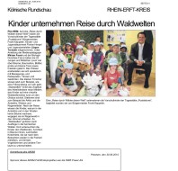 2010.06.29 - Kölnische Rundschau - Kinder unternehmen Reise durch Waldwelten - WaWe - Pulheim - RWE