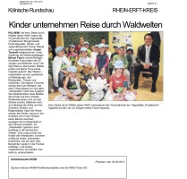 2010.06.29 - Kölnische Rundschau - Kinder unternehmen Reise durch Waldwelten - WaWe - Pulheim - RWE