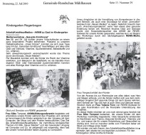 2010.07.22 - Gemeinde Rundschau Mühlhausen - AKNM zu Gast im Kindergarten Regenbogen - GesErn - Mühlhausen - RSW
