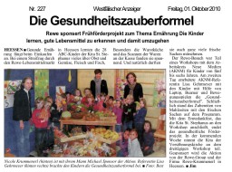 2010.10.01 - Westfälischer-Anzeiger - Die Gesundheitszauberformel - GesErn - Hamm-Heessen - PKW Krummenerl